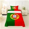 Homemissing Bandiera Del Portogallo Set Lenzuola 90x190cm Portogallo Lenzuolo Paesi Del Mondo Bandiera Internazionale Della Stanza Gioco Sportivo Di Calcio 3pcs