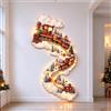 Generic 2D Glowing Christmas Magic Trail Wall Light，1pc-e | Sparkling Cascading Snow Wall Light, Multiple Themes: Santa, Reindeer, Snowman, Bell, for Living Room, Entryway, Staircase
