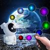 AGM Proiettore stelle soffitto led astronauta, Lampada Proiettore con Telecomando, 360° Regolabile, 8 Modalità di Nebulosa, Luce Notturna per Bambini e Adulti