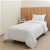 Sognoro Parure Copripiumino Singolo 155x200 Cotone 100%, con Federa 50x80 | 300 Fili, Raso di Cotone Morbido, 100% Cotone Pettinato, Lavabile in Lavatrice, Chiusura a Busta, Ideale per l'Autunno