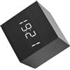 Zerone Orologio da Tavolo LED con Sveglia Digitale, Display Data e Temperatura, Forma Cubo Nero - Orologio da Viaggio, Sveglia da Scrivania, Orologio Digitale per Casa e Ufficio