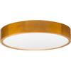 STOLARNIA PIKA Plafoniera rotonda legno rovere chiaro 3xE27 (47 cm) LEJA | Legno massello, Installazione facile, Prodotto nell'UE, CE, Paralume in vetro satinato, Facile da pulire