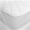 Intrecci Topper Una Piazza E Mezza, Topper Imbottito 130x200 cm, Trapuntatura a Quadri, Lavabile in Lavatrice, Anallergico, con Angoli Elastici, più Comfort per il Letto, Sonno Confortevole.