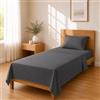 Homebliss Set lenzuola microfibra 150x240 / 90x200+25 / 50x80, Grigio Scuro | Mano setosa, asciugatura rapida, angoli elasticizzati