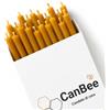 CanBee Candele di cera 20 Candele Sottili Gialle in Cera d'Api Naturale 21 cm x 6,5 mm - Lunga Durata, Combustione Pulita Senza Fumo - Ideali per Rituali, Meditazione e Yoga - CanBee
