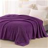 Whale Flotilla Coperta Plaid Pile in Flanella per Divano, 230 x 270 cm | Coperta Jacquard Morbida e Calda, Leggera per Letto Singolo e Matrimoniale, Adatta a Tutte le Stagioni, Viola