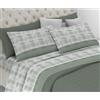 Galeone - Biancheria e Tessuti Completo Lenzuola 100% Cotone - King Size, Letto 180x190 | Set EZIO 2 Federe, Lenzuolo Sopra, Lenzuolo Sotto con Angoli | Cotone - Tessuto Morbido, Traspirante | Made in Italy - GALEONE