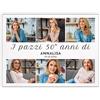 Maverton Quadro con foto, stampa personalizzata, pazzi 50, 30 x 40 cm | foto e scritte personalizzate, tela con fotografie grande o piccola, pensiero originale donna per compleanno