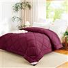 WAVVE Piumino Relleno Nórdico 180x200 cm per Letto 150, Piumino in Fibra 300gr/m², Leggero, Morbido, Traspirante per Autunno e Inverno (180x200 cm, Bordeaux)