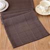 Qryflly Runner da Tavolo Moderno Lavabile Runner Tavola 30 x 100 cm Caffè | Quadri Tessuto Lino Cotone Rustica Centro Tavola Decorazioni per Letto Morbido Decorazione da Tavolo in Cucina