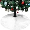 YXHZVON Albero di Natale Gonna Peluche 150 cm Bianco Pelliccia Artificiale Albero di Natale Gonna Rotonda Supporto Decorazione Tappeto per Festa di Natale Decorazione Casa
