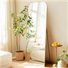 LunaMirror Specchi Grandi a Figura Intera, Grande Specchio da Pavimento Autoportante a Corpo Intero Montato a Parete per Camera da Letto, Soggiorno e Corridoio, Cornice in Alluminio Oro, 161 x 52 cm