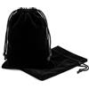 MustuVerve 2 sacchetti in tessuto nero, 20 x 25 cm, sacchetti in cotone con coulisse | Sacchetti riutilizzabili da riempire, per calendario dell'Avvento di nozze, confezione regalo, 2 pezzi