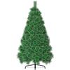 Aufun Albero di Natale artificiale 150 cm Albero di Natale artificiale Albero di Natale decorativo Aghi di pino verde con effetto neve con supporto in metallo Decorazione natalizia