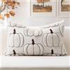 Artscope 1 Pezzi Zucca Federe in Lana Corta Velluto Copricuscini Morbido Decorativo autunnale Fodere per Cuscino Lusso Stile per Divano Camera da Letto Zucca a Bordo Beige 30x50 cm