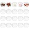 himaly 20 Pezzi Palline Decorative da 10 cm Riempibile per Fai da Te in Acrilico Trasparente per Matrimoni, Natale, Capodanno, Regali, Decorazione Domestica, Clear, 10 cm