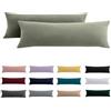 Beqnat Set di 2 cuscini per chi dorme sul fianco, 40 x 145 cm, colore verde salvia, 145 x 40 cm, con chiusura lampo, 100% microfibra, resistenti e ipoallergeniche, per cuscini per dormire sul fianco