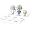Sezanrpt Riser - Set di 2 scaffali in acrilico, 20,3 x 10 x 2,5 cm, per piano di lavoro, espositore in acrilico, organizer per figurine, cosmetici, borse, scarpe, oggetti da collezione