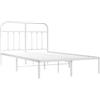 vidaXL Giroletto con Testiera Metallo Bianco 120x190 cm