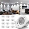Aigostar Faretti LED Incasso 5W 370LM 6500K 70-75mm 12pz Bianco Fredda | Equivalente 53W Alogena/ 30° Inclinazione/ CRI>80/ Carcassa PBT Ignifuga/ 220-240V Nessun Trasformatore Necessario