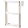 HYPIQQ Carrello portaoggetti Sottile su Ruote - Ripiani a rotelle Ultra-Stretti, armadietto in plastica per impieghi gravosi per Articoli da toeletta, Cosmetici,9cm,3 Tier