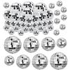 Wanfoou Disco Mirror Ball, 30 Pezzi Disco Ball Decorazioni, Palla Discoteca per Torte Decorazioni, Palle da Discoteca, Silver Disco Ball Mirror Disco Ball for Christmas Tree Decoration(2/3/4/5 cm)