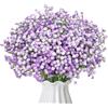 CIYIN 18 Pezzi Fiori Artificiali di Gipsofila, 28 cm Fiori Finti Realistici, per Feste di Matrimonio, Ghirlande Fai da te, Composizioni Floreali, Decorazioni per la Casa (Viola)