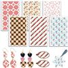 OLYCRAFT 24pcs Carta Transfer Argilla Natale 6 motivi Carta Trasferimento Motivi Natale per Pasta Polimero Pupazzo Neve Canna Trasferimento per Argilla polimerica Decalcomania per Produzione Gioielli