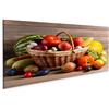 islandburner Quadro Moderno Frutta e Verdura nel Cestino Stampa su Tela - Quadro x poltrone Salotto Cucina mobili Ufficio casa - Fotografica Formato XXL