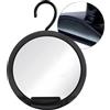 MIRRORVANA Specchio doccia con porta rasoio, plastica infrangibile, 20 cm | Si appende in pochi secondi, senza ventosa: antiappannamento e leggero, per un riflesso sempre nitido e preciso in bagno