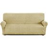 Corredocasa Copripoltrona, Copridivano 2 posti, 3 posti, 4 posti Imperiale in Tessuto Elasticizzato e Resistente Disponibile in Vari Colori (Panna, 3 Posti)