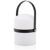 LUUK LIFESTYLE Piccola lanterna LED con manico, ricaricabile tramite USB e IP44 resistente alle intemperie, decorazione elegante per appartamento e casa, in nero