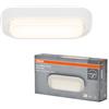 OSRAM Plafoniera Bianca, 3000 K / 4000 K / 6500 K, bianco caldo | LED Bulkhead Style, Ceiling Luminaire, Bianco, dia, 25000 h, confezione da 1