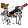 BRUBAKER Portabottiglia da Vino dal Raffinato Design Amanti Al Pianoforte - Portabottiglie per Vino in Metallo con Biglietto di Auguri