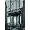 Komar Poster da parete | Brooklyn Bridge | Stampa artistica senza cornice | P123 - 50 x 70 cm | Dimensioni: 50 x 70 cm (larghezza x altezza), nero, bianco, grigio