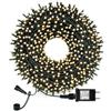 Stock Price Luci di Natale Bianco Caldo 30 Metri, 300 led prolungabili. Luci Natalizie IP44 per Esterno e Interno, Cavo Verde, Spina EU, per Albero di Natale, Giardino e Balcone