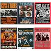 KYSUN 6 PCS Rock Band Poster, Motivo Copertine Degli Album, Vintage Rock Band, Tela Decorazione Artistica, Poster A Fascia, Decorazione Artistica da Parete, per Casa Camera da Letto, Soggiorno, 8x10 inch