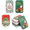 LIHAO 6pz Scatole di Natale in Metallo, MINI Cofanetto per Buono Regalo, Gioielleria, Moneta, Piccolo Contenitore