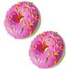 Hehglng 2 ciambelle finte rosa, ciambelle finte antistress, ciambelle artificiali, ciambelle per dessert, torte, bomboniere, decorazioni, decorazioni per alimenti da cucina