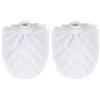 Jiakalamo 2 testine di ricambio per scopino per WC, resistenti e rotonde, in plastica, universali, adatte per spazzole con un diametro di 12 mm (bianco)