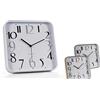Gicos Orologio da parete quadrato decoro oro 30 * 4 cm 3 colori movimento silenzioso secondi continui ERY-768200