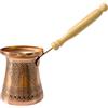 KESOTO Caffettiera da Piano Cottura con Manico Lungo, Tipo, Ideale Come Regalo per Cucina e Bar, Rame