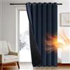 Deconovo Tenda Oscurante Termica Doppio Strato, Antivento, Pesante, Isolante per Freddo e Caldo, Adatta per Finestre e Porte, 200x280 CM, Blu Navy, 1 Pezzo - Certificata OEKO-TEX® STANDARD 100