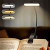 Nixtrve Lampada da lettura a morsetto, LED pieghevole, 3 modalità di temperatura colore, 5 livelli di luminosità, USB-C, indicatore digitale della batteria