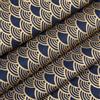 FINGERINSPIRE 1m Tessuto di Cotone con Motivo a Squame di Pesce Larghezza 1.5 m Stoffa con Squame di Sirena Blu Notte Tessuto da Cucito in Stile Giapponese per Tovaglie Tende Artigianato Tappezzeria