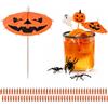 Detesaya Ombrellini per Cocktail, 100 Pezzi Decorazioni per Cocktail, Ombrellini da Cocktail, Decorazioni per Festa in Piscina, Decorazioni per Halloween, Decorazione di Halloween