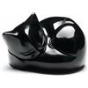DIPZO Statuetta Gatto Nero in Ossidiana, Figurina Guaritrice, Regalo Carino per Amanti dei Gatti e Donne, Decorazione Casa Ufficio, Piccolo Gatto Portafortuna