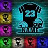 ASD Jewerly Colorato baseball metallo neon luce parete arte decorazione per gli uomini, personalizzato LED metallo baseball Jersey camicia segno placca notte luce lampada sport Home Décor