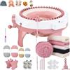 Buithafu Macchina per maglieria, 48 aghi Smart Weaving Round Loom, kit macchina fai da te per adulti/bambini sciarpa cappello calzino