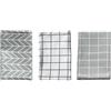 Gisela shop Gisela - Set di 3 tovagliette da tavolo in cotone e lino antiscivolo, lavabili e termoisolanti, rettangolari, decorazione per tavolo da pranzo in cucina, 40 x 60 cm